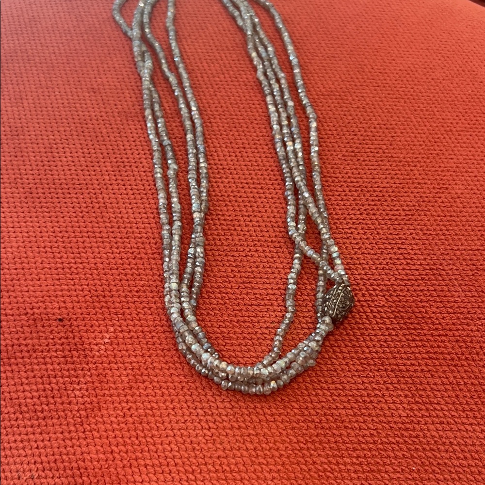 Beaded Necklace- - 
With diamond clasp